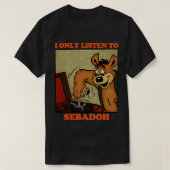 Ik luister alleen naar Sebadoh Retro Comic Design T-shirt (Design voorkant)