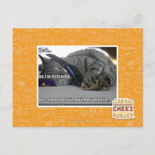 Ik luister briefkaart (Voorkant)