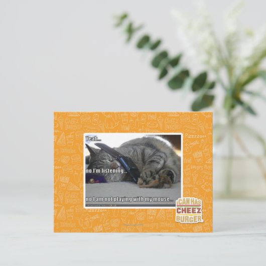 Ik luister briefkaart (Staand voorkant)