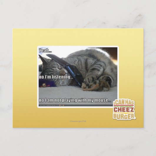 Ik luister briefkaart (Voorkant)