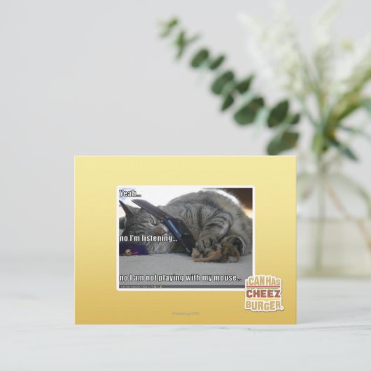 Ik luister briefkaart (Staand voorkant)