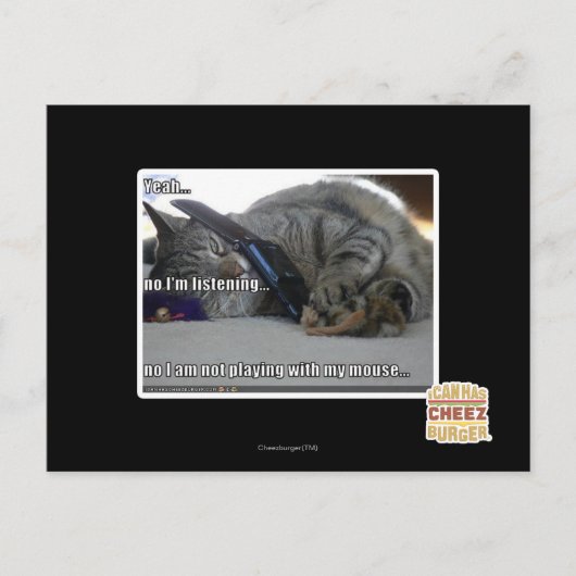 Ik luister briefkaart (Voorkant)