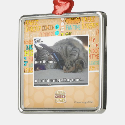 Ik luister metalen ornament (Links)