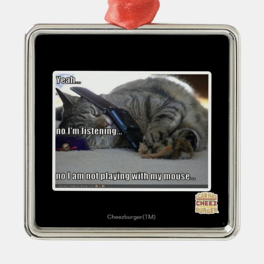 Ik luister metalen ornament (Voorkant)
