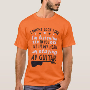 Ik luister misschien wel naar je grappige muziek t-shirt