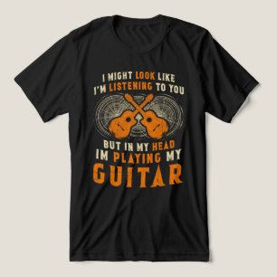 Ik luister naar een grappige gitarist Tri-Blend shirt