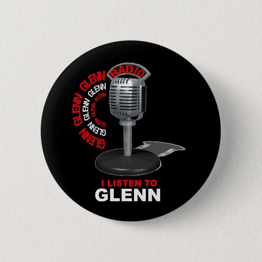 Ik luister naar Glenn Beck Ronde Button 5,7 Cm (Voorkant)