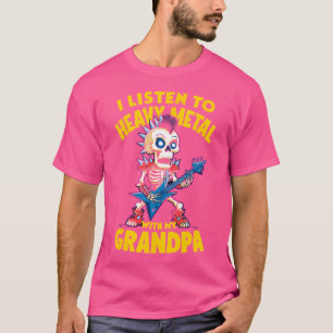 Ik luister naar heavy metal met mijn opa Skeleton T-shirt