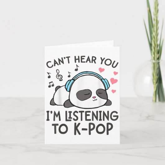 Ik luister naar K-P Kawaii vrouwen Kaart (Voorkant)