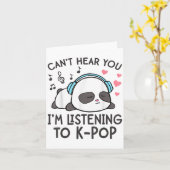 Ik luister naar K-P Kawaii vrouwen Kaart (Gele Bloem)