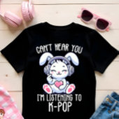 Ik luister naar K-pop Rabbit Finger T-shirt