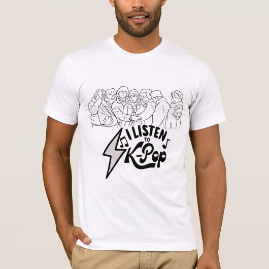 Ik luister naar K-Pop T-shirt (Voorkant)