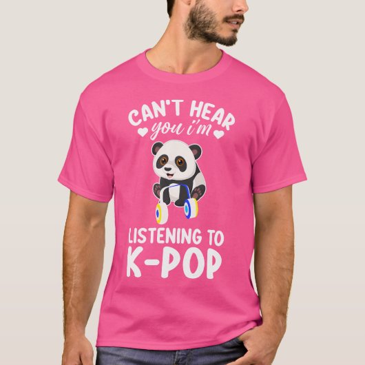Ik luister naar Kpop Merch K-Pop M T-shirt (Voorkant)