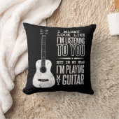 Ik luister naar Muziek Guitar. Kussen (Deken)