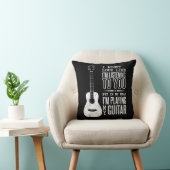 Ik luister naar Muziek Guitar. Kussen (Stoel)