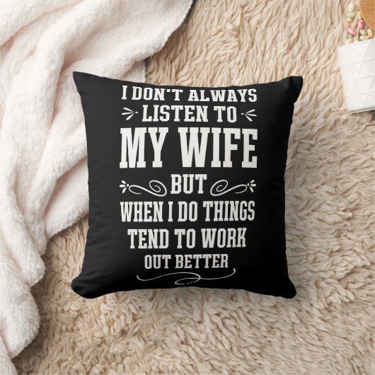 Ik luister niet altijd naar mijn vrouw, maar als i kussen (Deken)