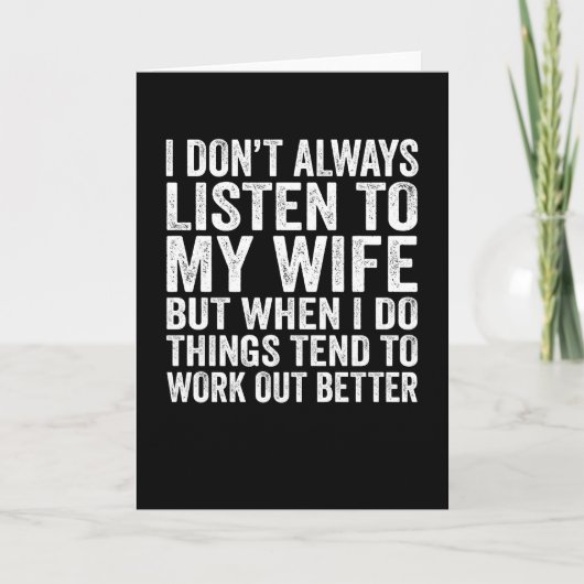 Ik luister niet altijd naar m'n vrouw. kaart (Voorkant)