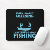 ik luister niet naar vissen muismat (Met muis)