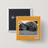 Ik luister vierkante button 5,1 cm (Voorkant /achterkant)