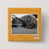 Ik luister vierkante button 5,1 cm (Voorkant)