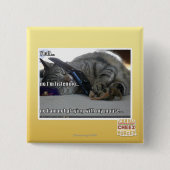 Ik luister vierkante button 5,1 cm (Voorkant)