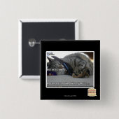 Ik luister vierkante button 5,1 cm (Voorkant /achterkant)