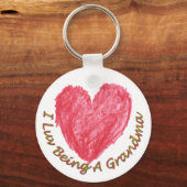 Ik Luv ben een oma-Sleutelhanger Sleutelhanger (Voorkant)