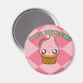 Ik luv Icecream. Magneet (Voorkant / Achterkant)