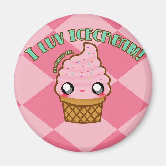 Ik luv Icecream. Magneet (Voorkant)