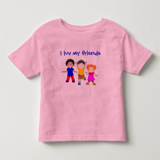 IK LUV MIJN VRIENDEN KINDER SHIRTS (Voorkant)