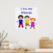 IK LUV MIJN VRIENDEN POSTER (Keuken)