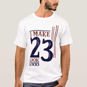Ik maak 23 verjaardag 23 jaar oud verjaardagscentr t-shirt