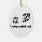 Ik maak Asfalt Cry Shoe Track Running Ornament (Rechts)