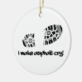 Ik maak Asfalt Cry Shoe Track Running Ornament (Links)