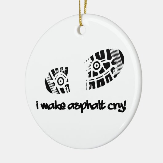 Ik maak Asfalt Cry Shoe Track Running Ornament (Links)