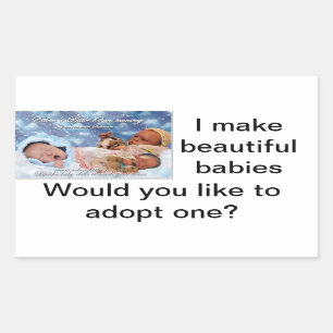 Ik maak baby's herboren pop-sticker rechthoekige sticker