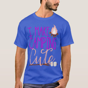 Ik maak Camping CuteDaughter Kinder Girls Glamping T-shirt