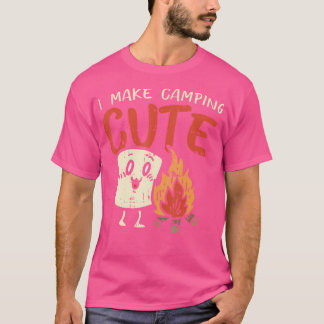 Ik maak Camping Schattige Marshmallow Camper Ki T-shirt