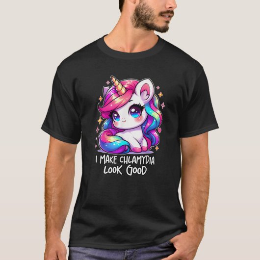 IK MAAK CHLAMYDIA ER GOED UITZIEN Grappig Ongepast T-shirt (Voorkant)