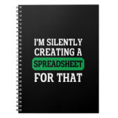 Ik maak daar een spreadsheet voor notitieboek (Voorkant)