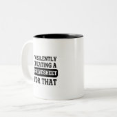 Ik maak daar een spreadsheet voor tweekleurige koffiemok (Voorkant links)