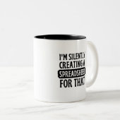 Ik maak daar een spreadsheet voor tweekleurige koffiemok (Voorkant rechts)