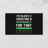 Ik maak daar een spreadsheet voor visitekaartje (Achterkant)