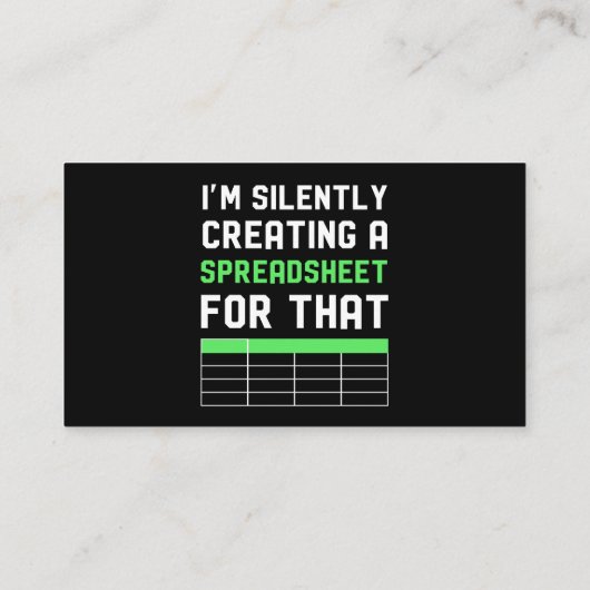 Ik maak daar een spreadsheet voor visitekaartje (Achterkant)