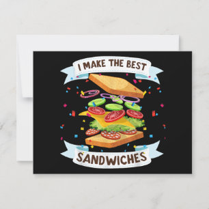 Ik maak de beste sandwiches jurk voor liefhebbers bedankkaart