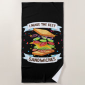 Ik maak de beste sandwiches jurk voor liefhebbers  strandlaken (Voorkant)