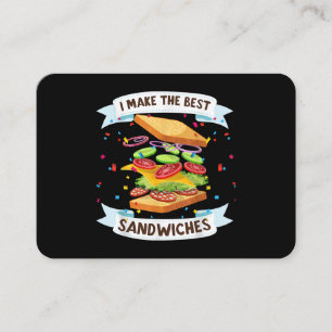Ik maak de beste sandwiches jurk voor liefhebbers visitekaartje