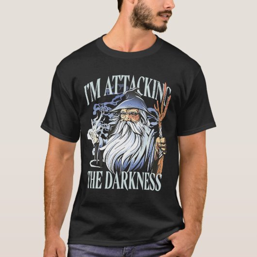 Ik maak de Darkness Wizard vast, Witch Retro Magi T-shirt (Voorkant)
