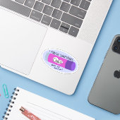 Ik maak de kapstokken af sticker (Laptop met iPhone)