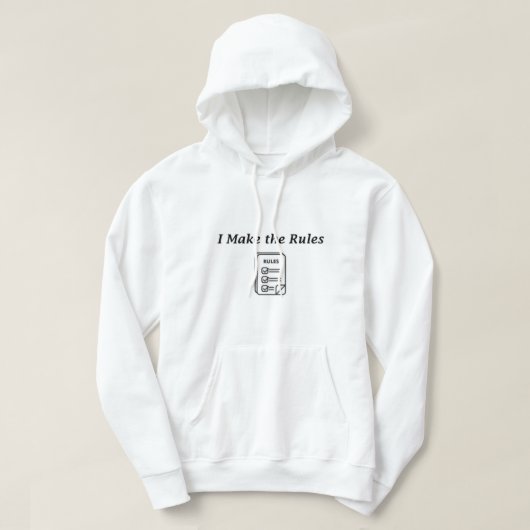 Ik maak de regels Grappige Mannen Hoodie - Bold St (Design voorkant)